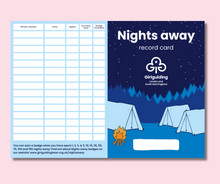 Load image into Gallery viewer, Nights away record cards